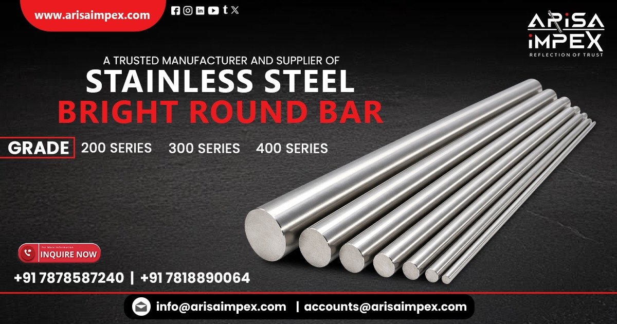 Premium Stainless Steel Bright Round Bar Supplier in Hyderabad by Arisa Impex