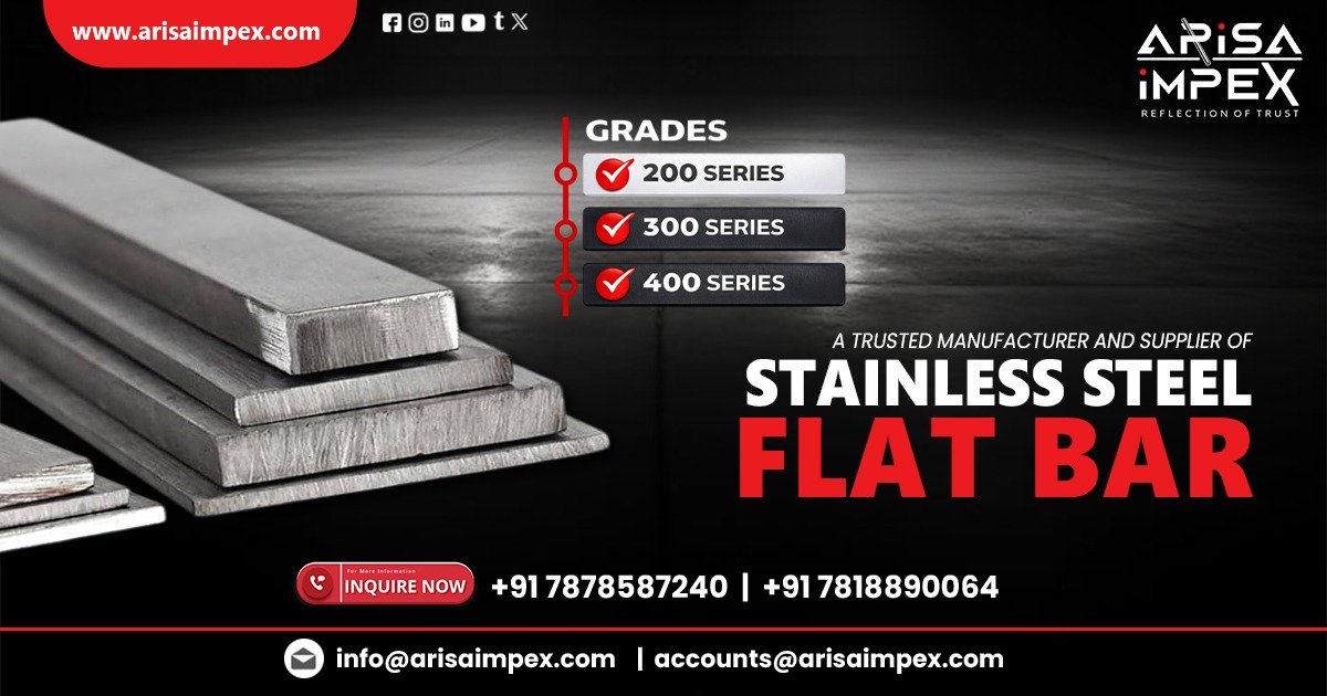 Premium Stainless Steel Flat Bar Manufacturer India | Arisa Impex