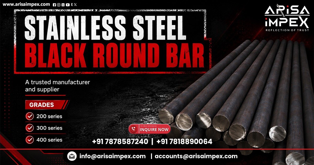 Industrial Stainless Steel Black Round Bar Supplier In Gujarat