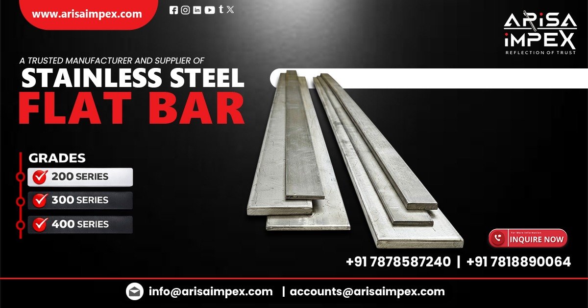 Stainless Steel Flat Bar by Arisa Impex – Precision Manufacturing in Vadodara