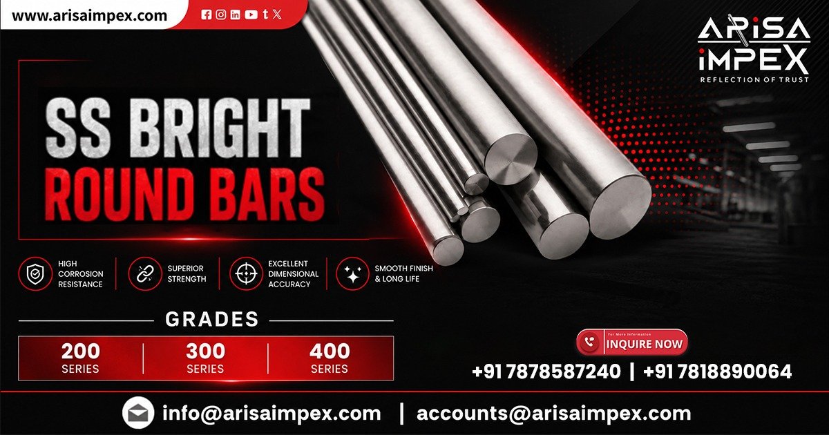 SS Bright Round Bars for Industrial Applications In Andhra Pradesh