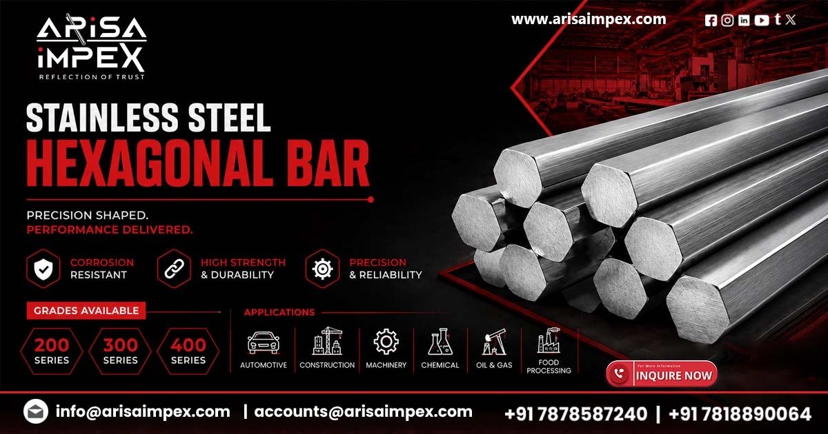 Heavy Duty SS Hexagonal Bar Supplier In Madhya Pradesh