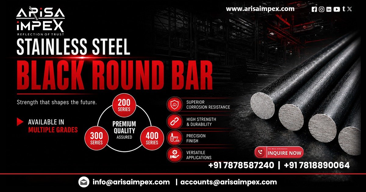 Premium Stainless Steel Black Round Bar In Tripura
